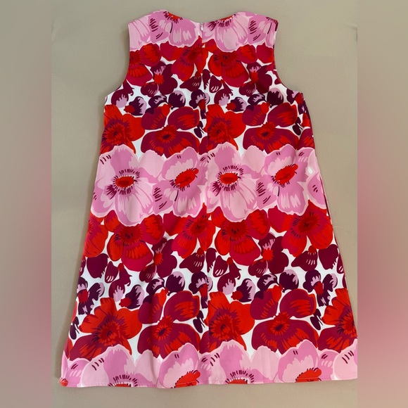 Floral Sleeveless Dress Red and Pink pockets Dopamine - Picture 6 of 7
